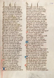 Ms326 f124r, Confessio Amantis av John Gower (penna och bläck på veläng)