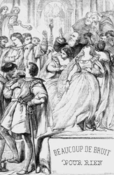 Much Ado About Nothing - Illustration i "" Works complete by William Shakespeare"" 1866 - Illustrationerna och den allmänna formen för denna utgåva är lånade från Cassells illustrerade Shakespeare, publicerad i London