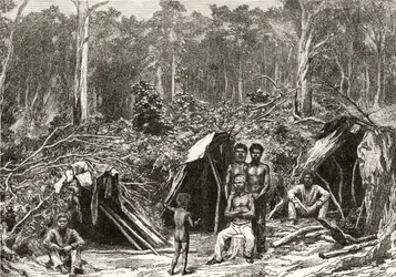 Native Aborignie Encampment, c.1880, från 