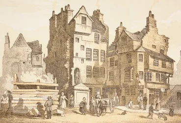 Netherbow House, Edinburgh som det var 1843, från 