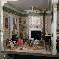 Barnkammare med leksaker från Miss Miles House, 1890 (blandade media)