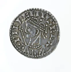 Framsidan av ett öre, från Vilhelm I:s regeringstid (silver)