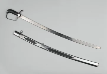 Officerssvärd, 51:a foten, ca 1809 (stål med trägrepp)