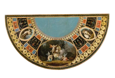 Ett av ett par George III tebord, möjligen irländska, ca 1780 (svart och guld, japanskt och polykromt dekorerat trä) (se även 3056799-803)
