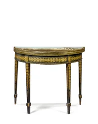 Ett av ett par George III te-bord, möjligen irländskt, ca 1780