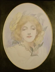 Ophelia, ca 1890 (akvarell på papper)