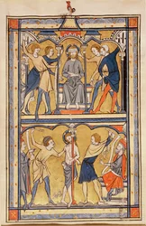 Sida från en psalter, ca 1270 (tempera på veläng)