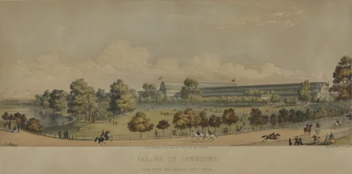 Industripalatset; Utsikt från bron, Hyde Park, 1851
