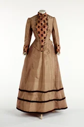 Blek plommonklänning, ca 1885 (silke)