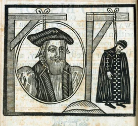 Broschyr som tillkännager avrättningen av John Atherton och hans älskare John Childe för buggeri