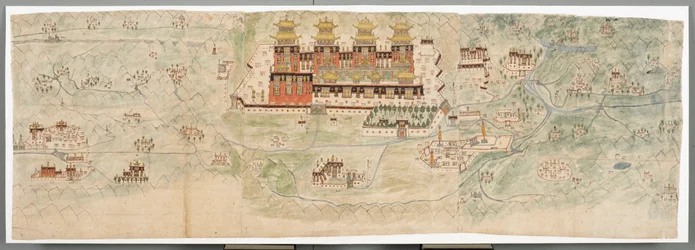 Bildkarta över centrala Tibet i 7 sektioner