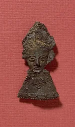 Pilgrimsmärke av Thomas a Becket (1112-70) (tenn-blylegering)