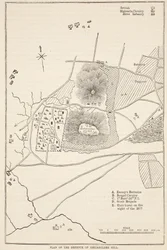 Plan för försvaret av Sitabuldi Hill, illustration från Cassell