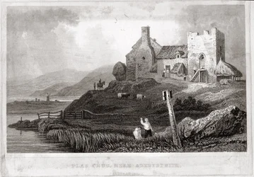 Plas Crug, nära Aberystwyth, Cardiganshire (etsning)