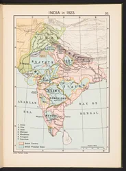 Tallrik från Historical Atlas of India av Charles Joppen