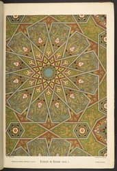 Platta i  , från Studies in Design. [60 färgade tallrikar.]