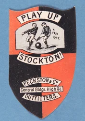 Spela upp Stockton! Peckston och Co. Outfitters. Centrala byggnader, High St.
