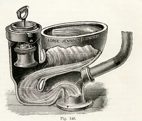 Dykventilskåp, med lyft handtag, 1870