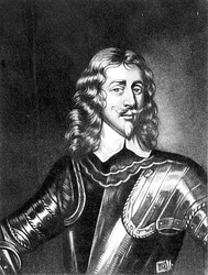 Porträtt av Arthur Capel, Lord Capel av Hadham (ca 1610-48) graverad av Richard Earlom (1743-1822) och Charles Turner (ca 1773-1857) (mezzotint)