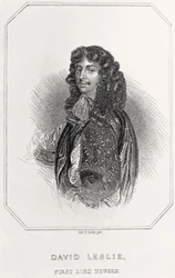 Porträtt av David Leslie, 1st Lord of Newark, 1835