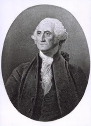 Porträtt av George Washington (1732-1799) (gravyr)