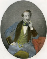 Porträtt av Gustavus Vaughan Brooke, ca 1860 (litografi)