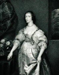 Porträtt av Henrietta Maria (1609-69) från "Lodge