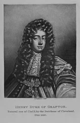 Porträtt av Henry Duke of Grafton, från "Characters Illustrious in British History", av Richard Earlom och Charles Turner, 1815