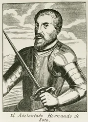 Porträtt av Hernando de Soto (ca 1496-1542) från 