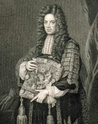 Porträtt av John Somers (1651-1716), baron av Evesham, från "Lodge