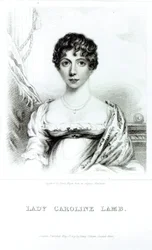 Porträtt av Lady Caroline Lamb (1785-1828) graverad av Henry Meyer