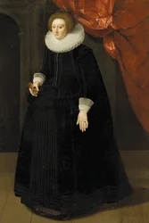 Porträtt av Lady Harbord, ca 1630