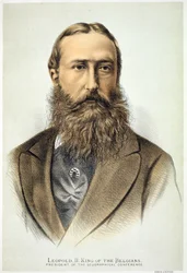 Porträtt av Leopold II (1835-1909), kung av Belgien (1865-1909)