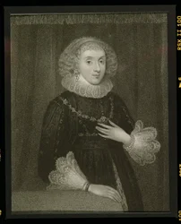 Porträtt av Mary Herbert (1561-1621), grevinna av Pembroke, från "Lodge