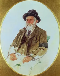 Porträtt av Melchior Anderegg (wc på papper)