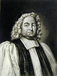Porträtt av Michael Boyle den yngre, ärkebiskop av Armagh (ca 1609-1702) graverad av Richard Earlom (1743-1822) och Charles Turner (ca 1773-1857) från Illustrious Characters in British History (mezzot)