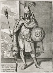 Porträtt av Montezuma II (1466-1520) från 