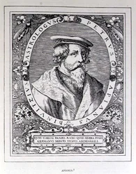 Porträtt av Petrus Apianus (1501-52) från The Narrative and Critical History of America, redigerad av Justin Winsor, London, 1886