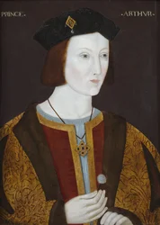 Porträtt av prins Arthur (olja på pannå)