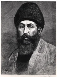 Porträtt av Shir Ali Khan (1825-79) emir av Afghanistan, 1878