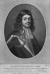 Porträtt av Sir Richard Stainer, från "Characters Illustrious in British History", av Richard Earlom och Charles Turner, 1815