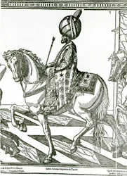 Porträtt av Suleiman den store (gravyr)
