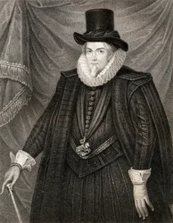 Porträtt av Thomas Cecil, 1:e earl av Exeter, från Lodges British Portraits, 1823