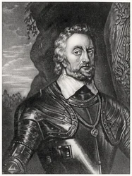 Porträtt av Thomas Howard, Earl of Arundel (1585-1646) graverad av Richard Earlom (1743-1822) och Charles Turner (ca 1773-1857) från Illustrious Characters in British History (mezzotint)