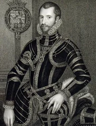 Porträtt av Walter Devereux (1541-76), från "Lodge