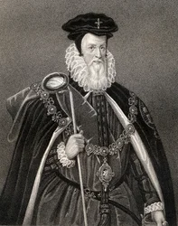 Porträtt av William Cecil (1520-98) Lord Burghley, från "Lodge
