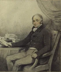 Porträtt av William Ralph Cartwright (1771-1847), MP, från Aynhoe Park, Northamptonshire (akvarell och penna på papper)