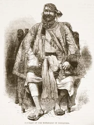 Porträtt av Maharajah av Dholepore, illustration från Cassells Illustrated History of England