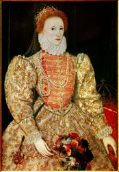 Porträtt av drottningen av England Elisabeth