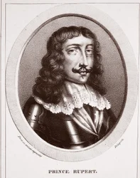 Prins Rupert, från en gammal gravyr, tillskriven Delaporte, graverad av de Ducarme